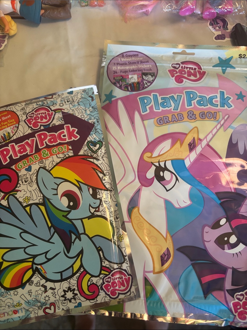 My Little Pony Play Pack Activity Sets - Pink, Blue & Rainbow